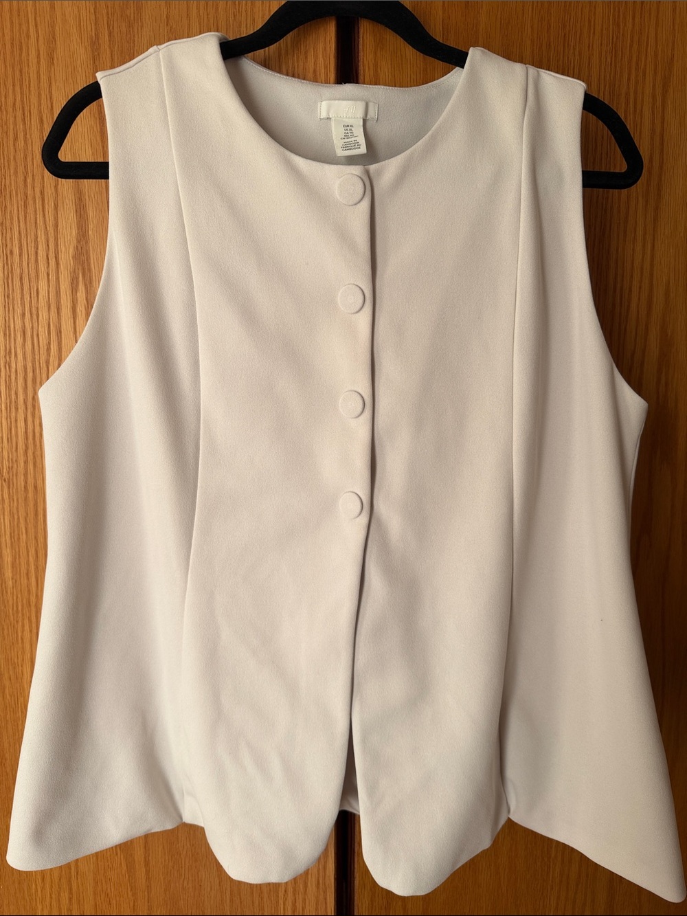 H&M Ivory Button-Front Sleeveless Camisole